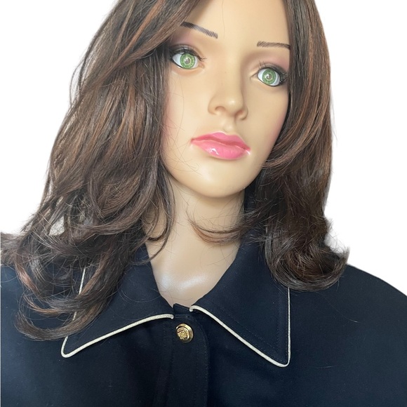 St. John sport by Marie grey navy blue jacket size M - Picture 9 of 16